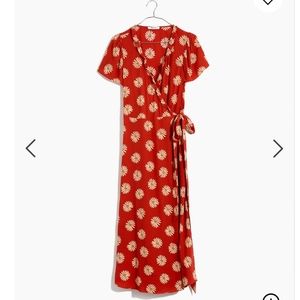 Madewell Ruffle-Edge Wrap Dress XXS